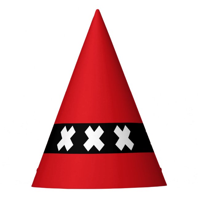 Gorro De Fiesta Bandera de Amsterdam, Países Bajos (Anverso)
