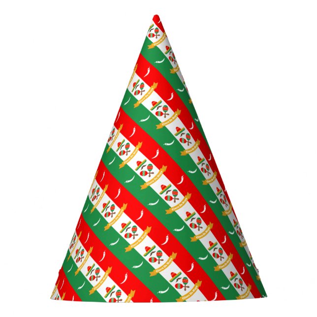 Gorro De Fiesta Bandera de Cinco De Mayo (Anverso)
