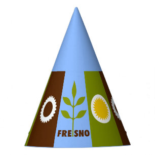 Gorro De Fiesta Bandera de la ciudad de Fresno, California Sombrer