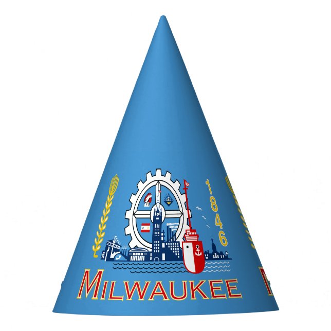 Gorro De Fiesta Bandera de Milwaukee, Wisconsin (Anverso)