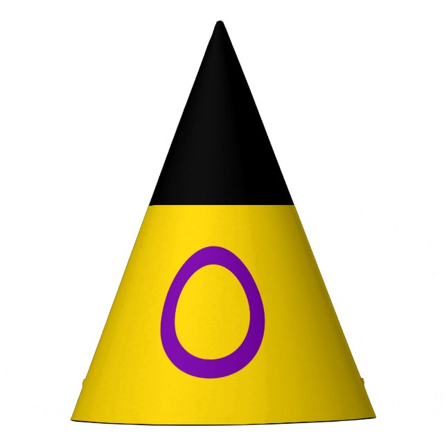 Gorro De Fiesta Bandera de orgullo intersexual (Anverso)