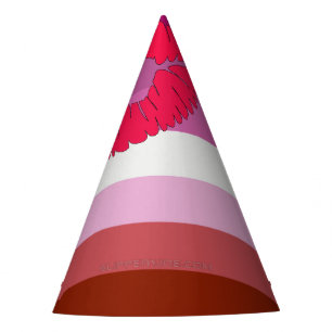 Gorro De Fiesta bandera de orgullo lésbico de labios rojos Slipper