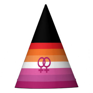 Gorro De Fiesta Bandera de orgullo lésbico WLW