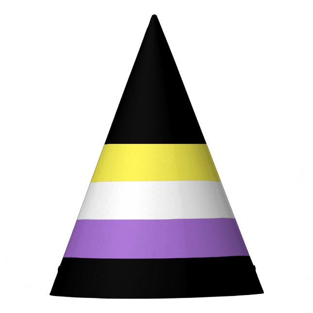 Gorro De Fiesta Bandera de orgullo no binario (Anverso)