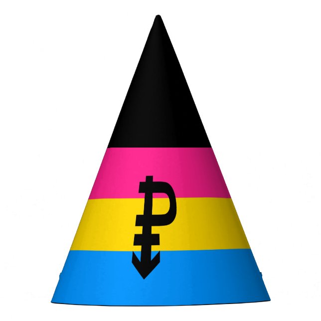 Gorro De Fiesta Bandera de Orgullo Pansexual (Anverso)