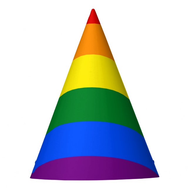 Gorro De Fiesta Bandera del Orgullo Gay Arcoiris LGBT (Anverso)