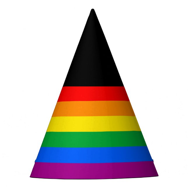 Gorro De Fiesta Bandera del orgullo gay LGBTQ+ (Anverso)