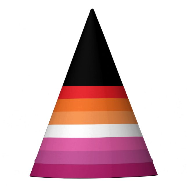 Gorro De Fiesta Bandera del Orgullo Lesbiano (Anverso)