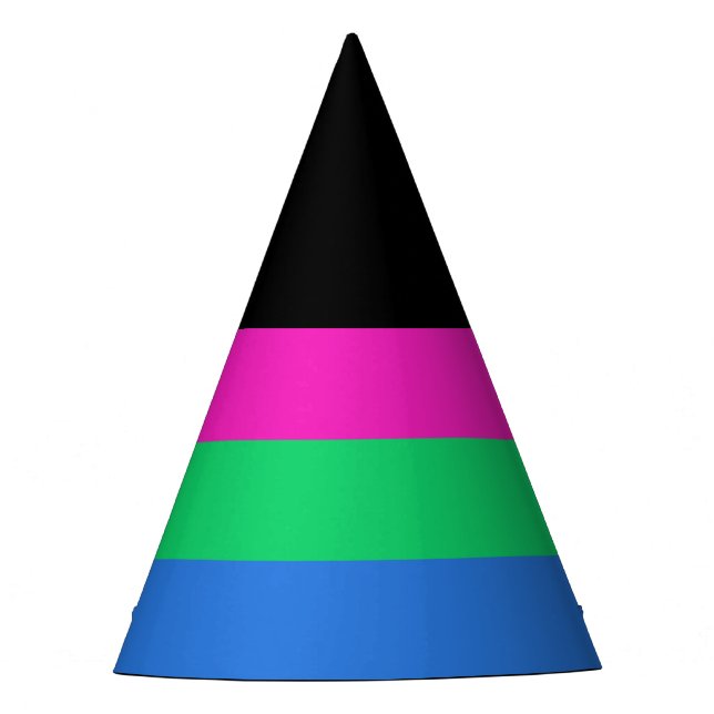 Gorro De Fiesta Bandera del Orgullo Polisexual (Anverso)
