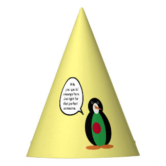 Gorro De Fiesta Bangladesh Hablando Sra. Pingüino Personalizado