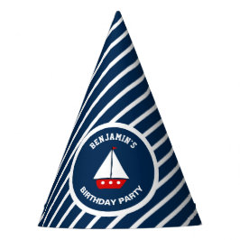 Gorro De Fiesta Barco de vela rojo cumpleaños náutico