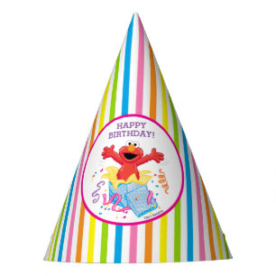 Gorro De Fiesta Barrio Sésamo   Cumpleaños de Elmo Chica