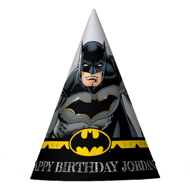 Gorro De Fiesta Batman | Aniversario feliz de Chalkboard (Anverso)