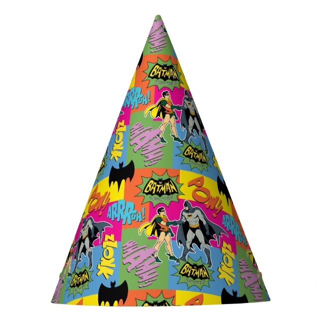 Gorro De Fiesta Batman y Robin | Patrón de apretón de manos de acc (Anverso)