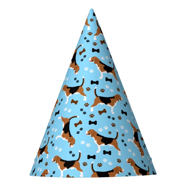 Gorro De Fiesta Beagles Dog Fiesta Blue Pattern (Anverso)