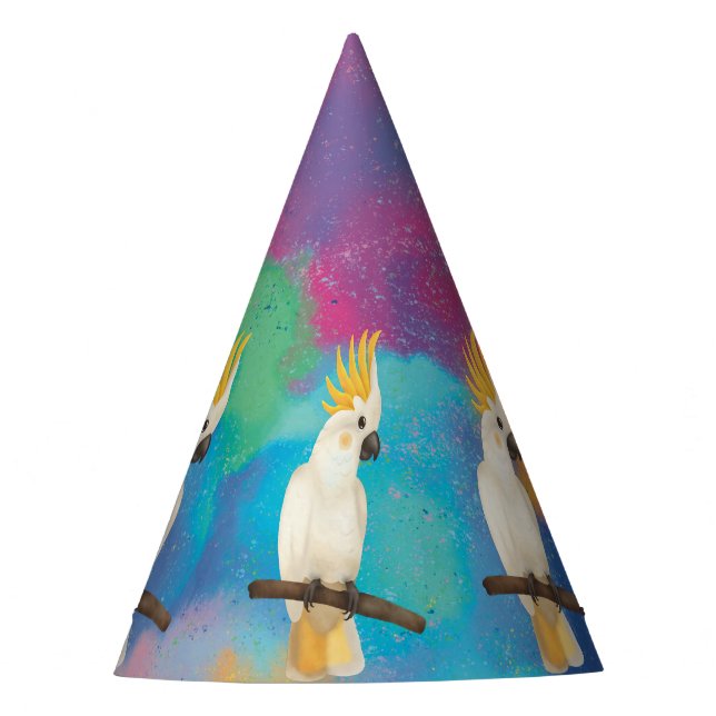 Gorro De Fiesta Bebé Parrot Ara cockatoo Wild One con espacio (Anverso)