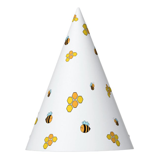 Gorro De Fiesta Bee Honeycomb Patterned (Anverso)