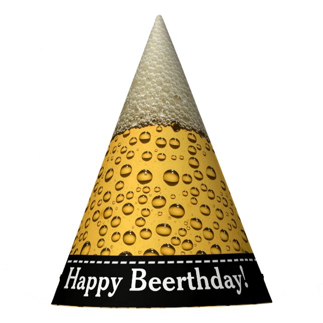 Gorro De Fiesta ¡Beerthday feliz! Cumpleaños de la cerveza del (Anverso)