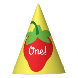 Gorro De Fiesta Berry 1º cumpleaños Cute Fresa Colorful Mod