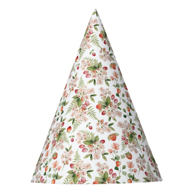 Gorro De Fiesta Berry First (Floral Berry First Party Hat by Painted Paperie
)