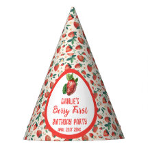 Berry First Strawberry Chica primer Fiesta de cump