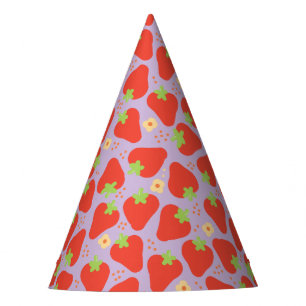 Gorro De Fiesta Berry Special Tossed Strawberry Birthday - Plum