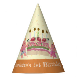 Gorro De Fiesta Berry Sweet Bunnies Niños Amarillos Cumpleaños