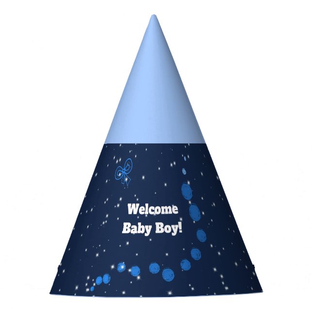 Gorro De Fiesta Bienvenido bebé niño (Anverso)