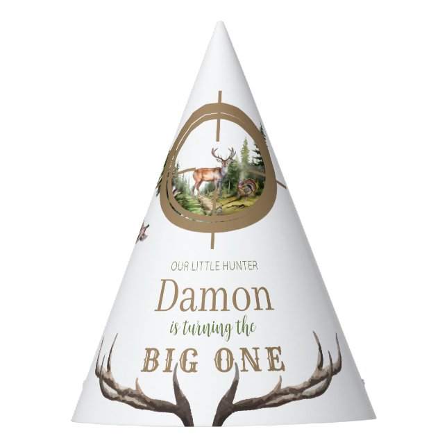 Gorro De Fiesta Big One Hunting First Birthday (Anverso)