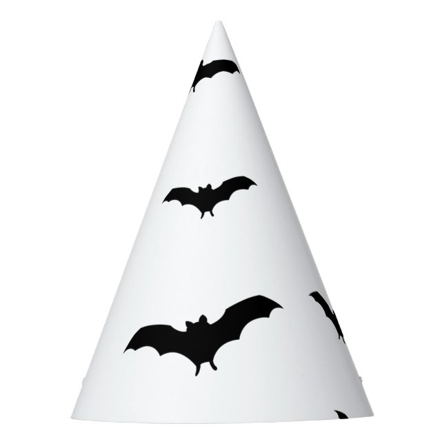 Gorro De Fiesta Black Bats & White Cute Halloween Party Moda (Anverso)