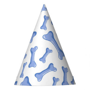 Gorro De Fiesta Blue Dog Bones Delicate Cute Puppies Animal Lover