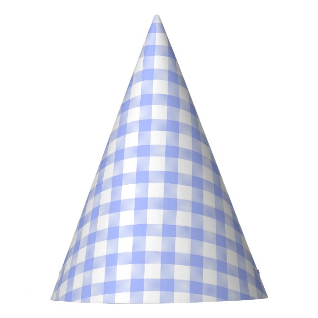 Gorro De Fiesta Blue Gingham (Anverso)