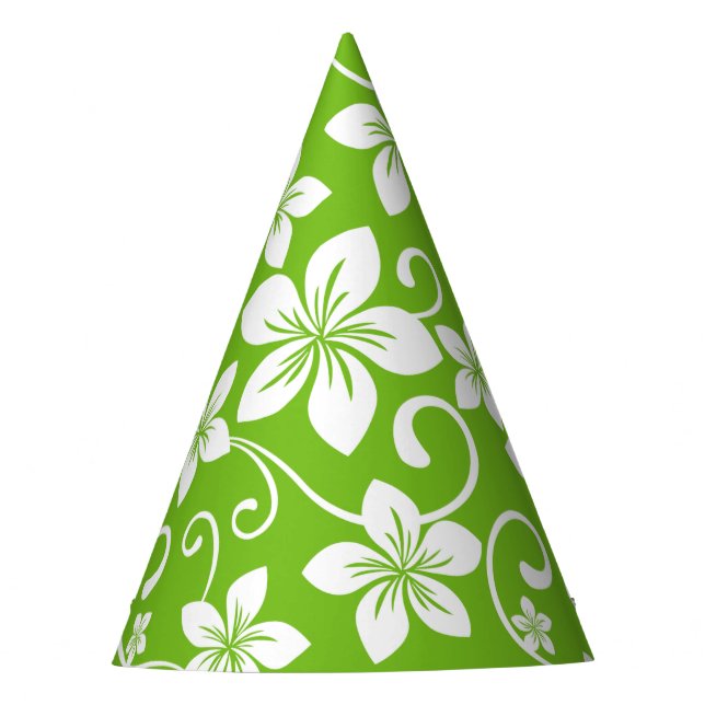 GORRO DE FIESTA BLUE HAWAII (LIME) (Anverso)