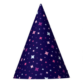 Gorro De Fiesta Blue Pink Purple Stars Cosmic Space.