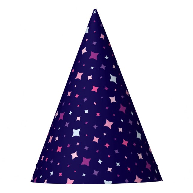 Gorro De Fiesta Blue Pink Purple Stars Cosmic Space. (Anverso)