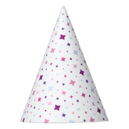 Gorro De Fiesta Blue Pink Purple Stars Cosmic Space.