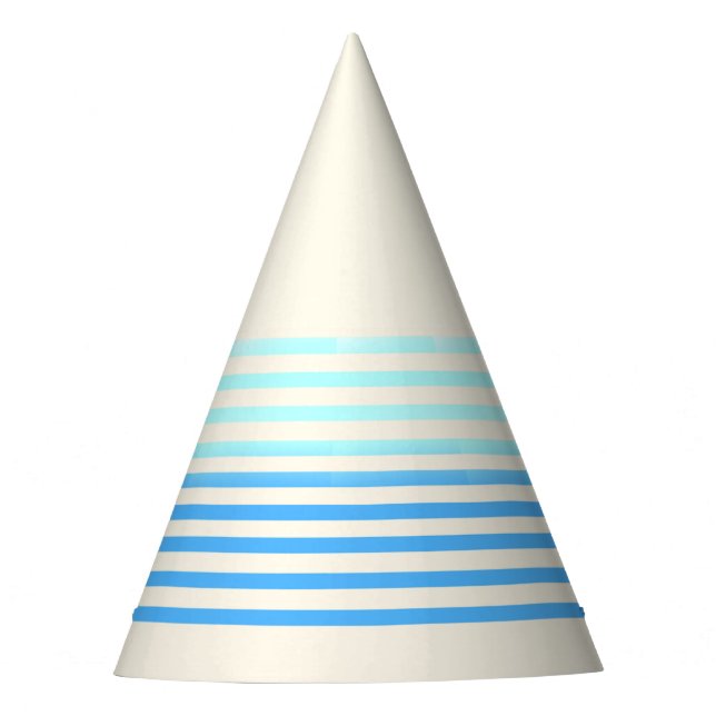Gorro De Fiesta Blue Striped Birthday Party Hat (Anverso)