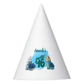 Gorro De Fiesta Blue Sweet Sixteen Party Hats