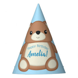 Gorro De Fiesta Blue Teddy Bear Birthday Party