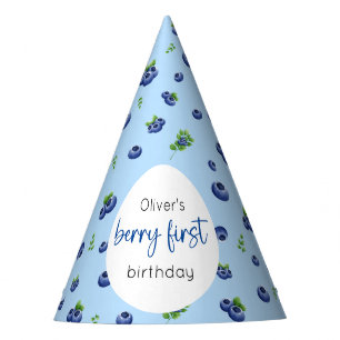 Gorro De Fiesta Blueberry 1ᵉʳ Birthday Berry First