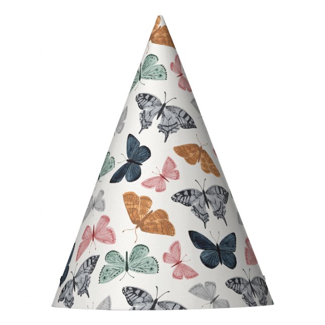 Gorro De Fiesta Boho Butterfly Encantado Jardín Cumpleaños (Anverso)