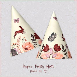 Gorro De Fiesta Boho dulce arte folklórico conejo mariposa Hygge f