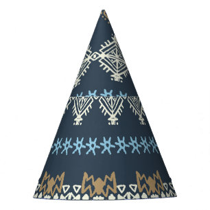 Gorro De Fiesta Boho étnico: arte tribal sin costuras.
