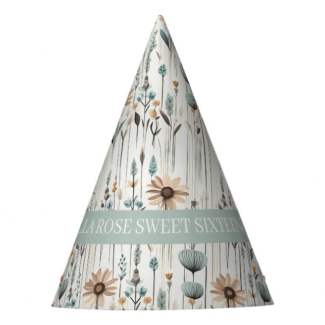 Gorro De Fiesta Boho Wildflowers (Anverso)