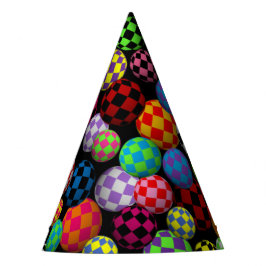 Gorro De Fiesta Bolas de Cuadros