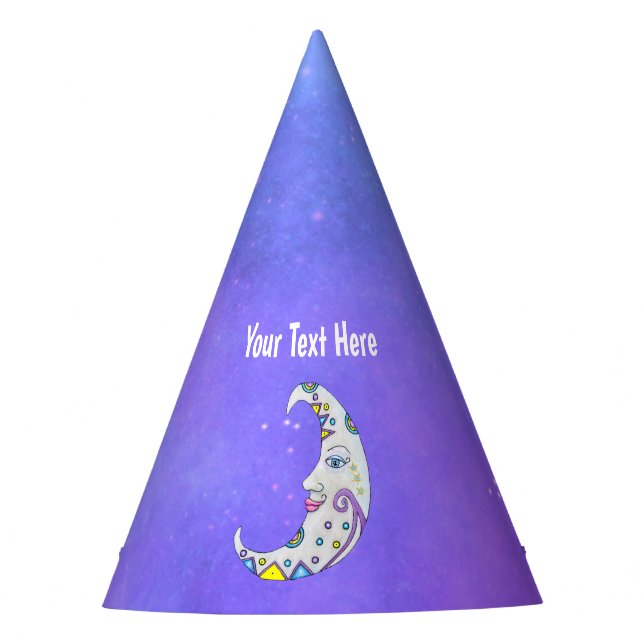 Gorro De Fiesta Bonito Crescent Moon Abstract Shapes Purple (Anverso)
