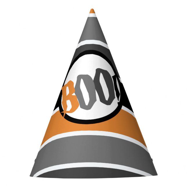 Gorro De Fiesta Boo Halloween Naranja Black Strike Spooky Font (Anverso)