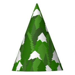 Gorro De Fiesta Bosque de Pinos Nevado