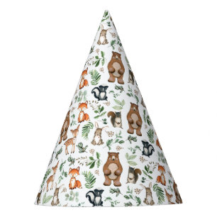 Gorro De Fiesta Bosque de vegetación Animales de Woodland