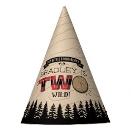 Gorro De Fiesta Bosque rústico Plaid Lumberjack Boys 2º cumpleaños